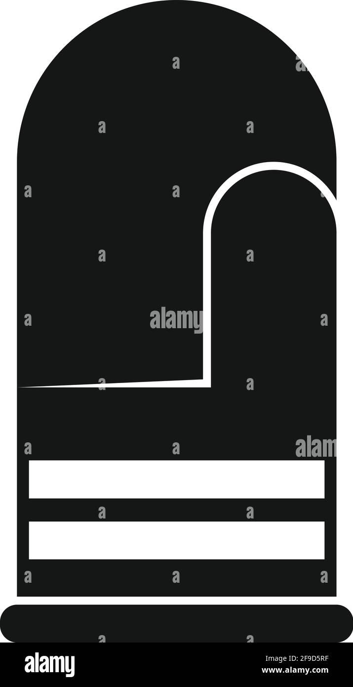 Icône de gant métallurgique, style simple Illustration de Vecteur