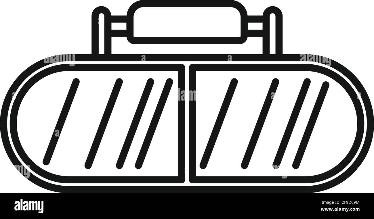 Icône verres métallurgiques, style contour Illustration de Vecteur