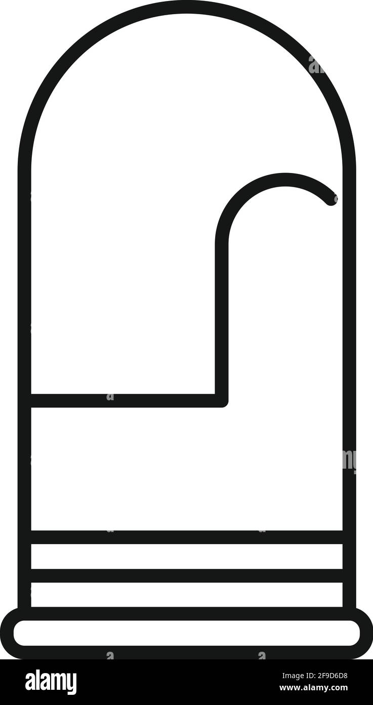 Icône de gant métallurgique, style contour Illustration de Vecteur