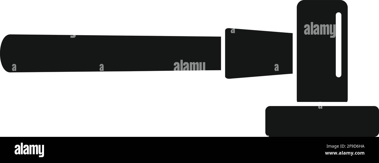 Icône marteau forgeron, style simple Illustration de Vecteur