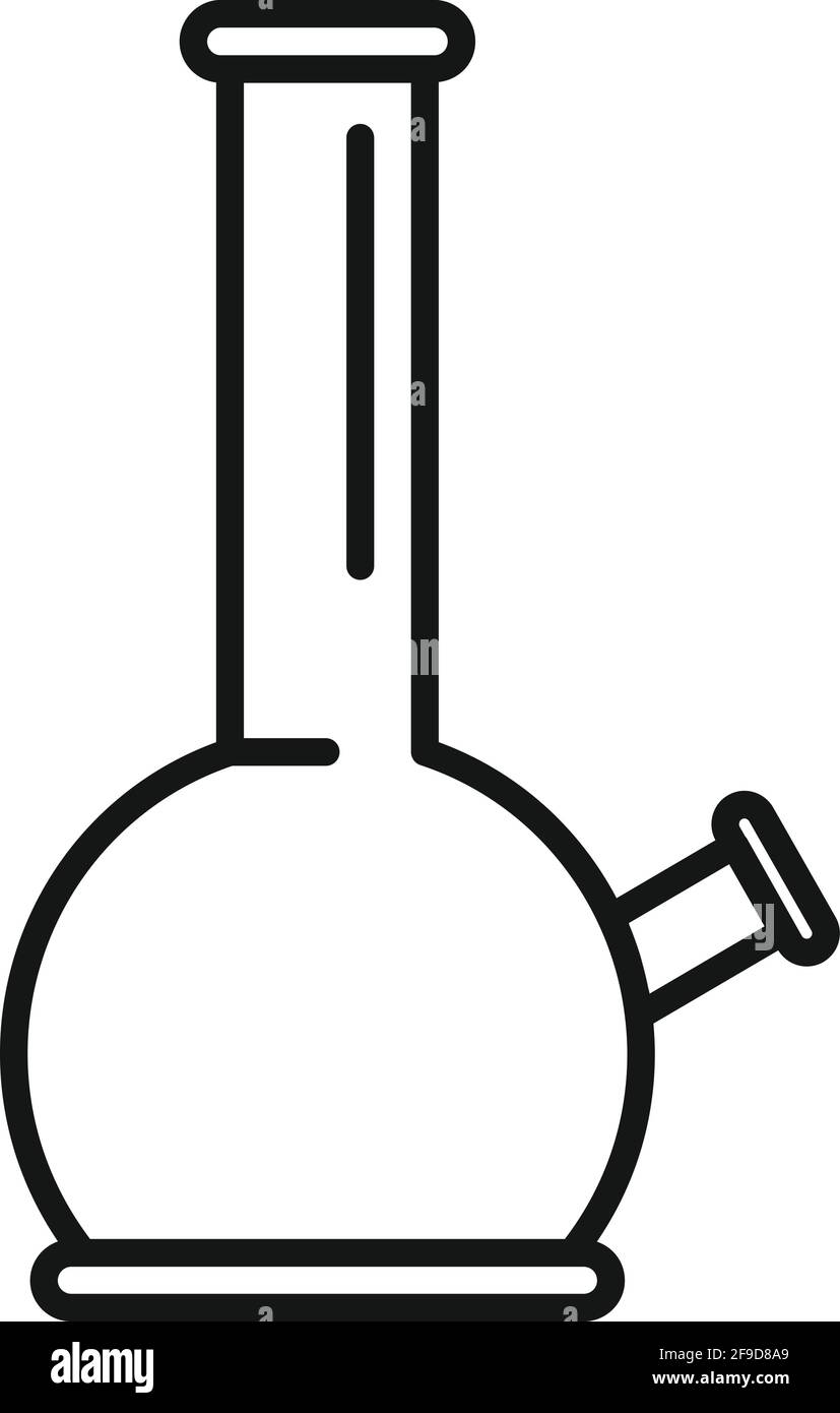 Icône en forme de pot en verre, style contour Illustration de Vecteur