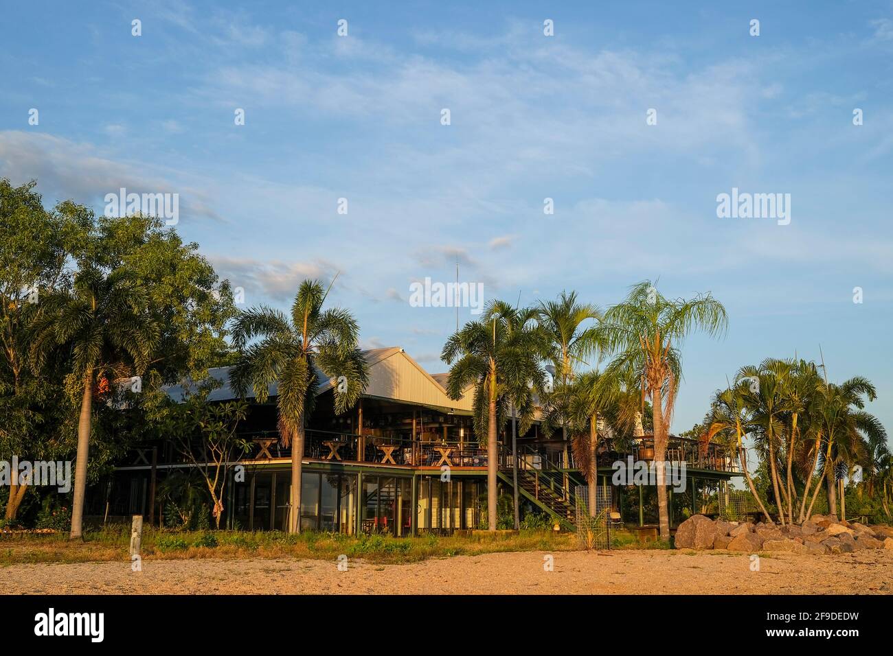 Le restaurant du Crab Claw Island Resort dans le Nord Territoire de l'Australie Banque D'Images