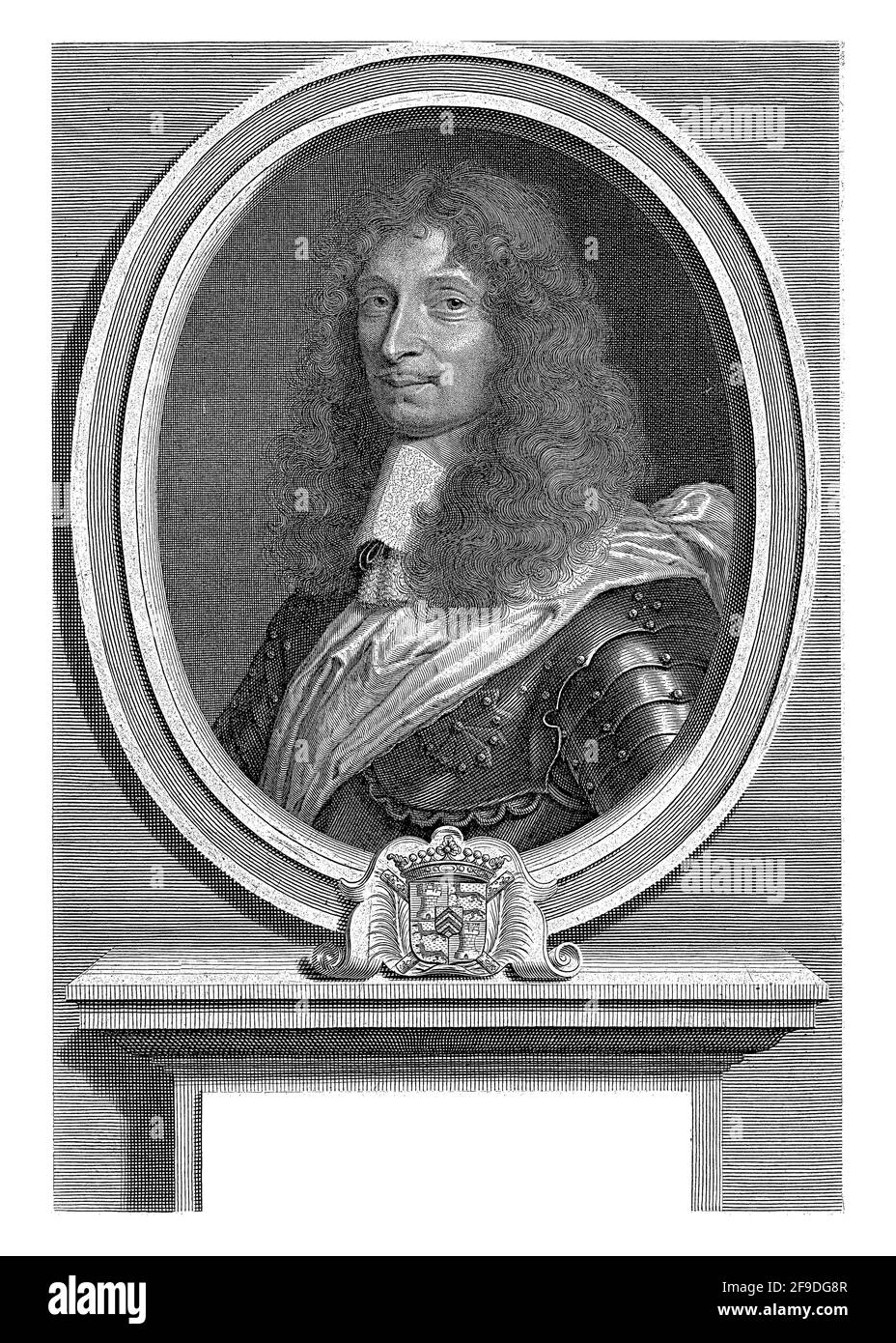 Portrait de Jacques II de Castelnau-Mauvissià¨re, marquis de Castelnau, trois quarts à gauche, dans une armure séchée. Banque D'Images
