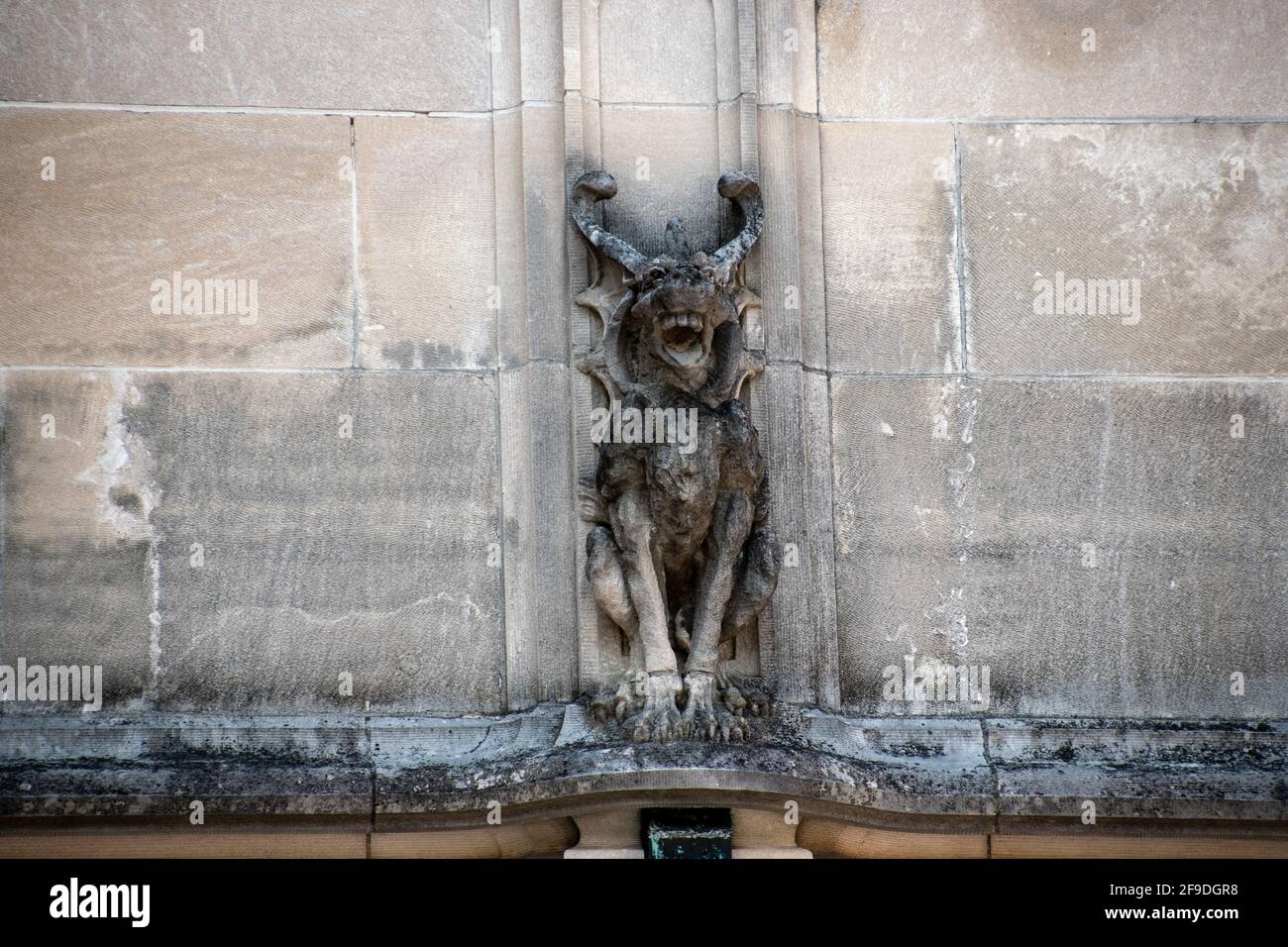 Un gargouille assis taillé en pierre au Biltmore Hôtel particulier Banque D'Images