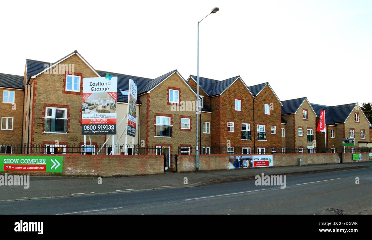 Eastland Grange, nouveau logement, appartements, complexe de spectacles, Hunstanton, Norfolk, Angleterre Banque D'Images