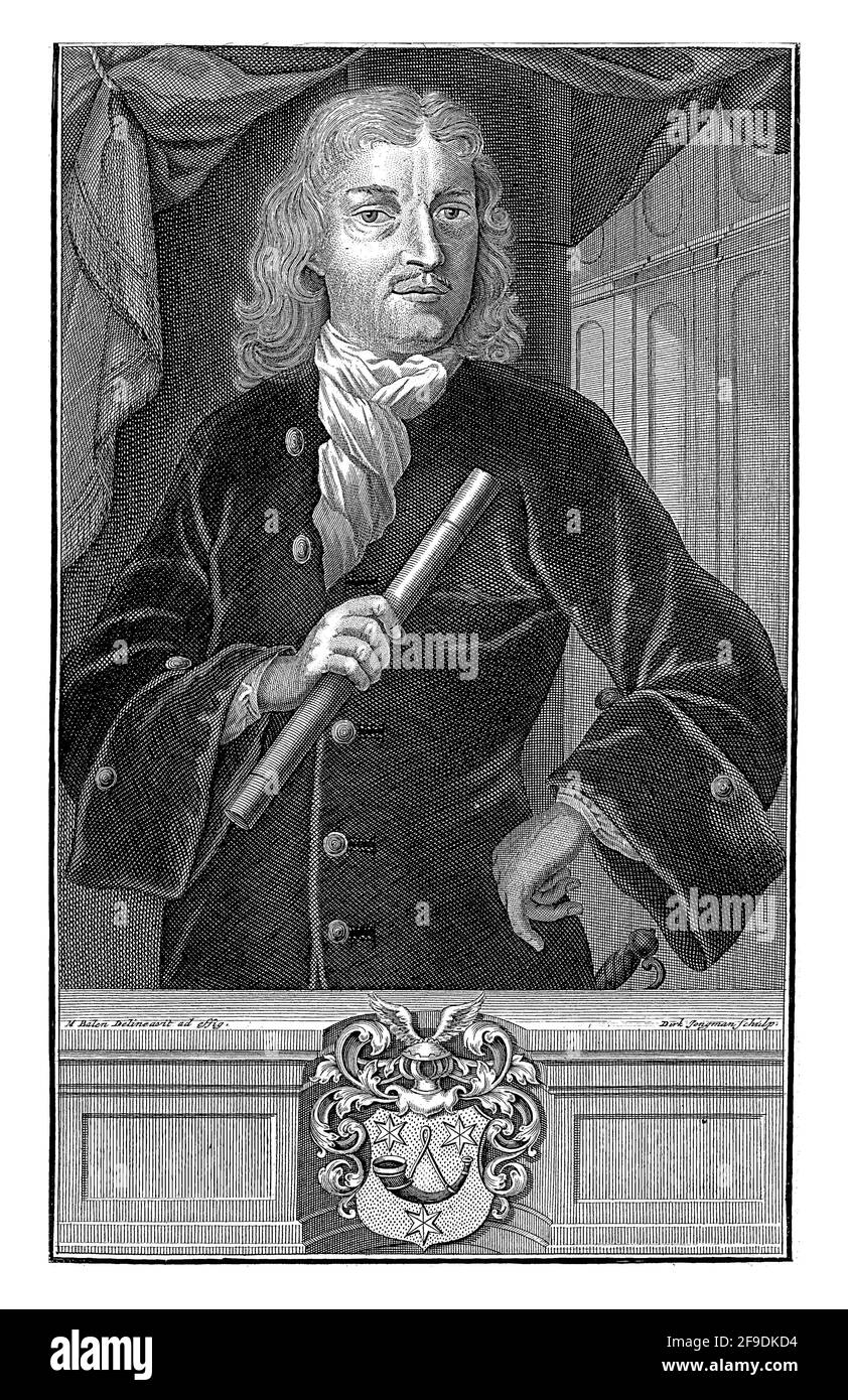 Portrait de Joan van Hoorn, Gouverneur général des Antilles néerlandaises Banque D'Images