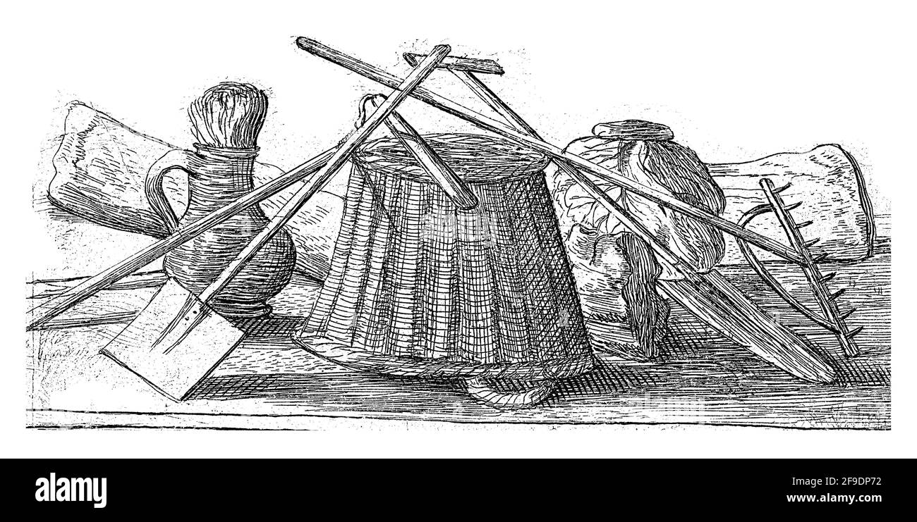 Titre imprimé pour la deuxième édition de la série de paysages d'après Esaias van de Velde. La première édition de l'éditeur Berendrecht avait un total de FO Banque D'Images