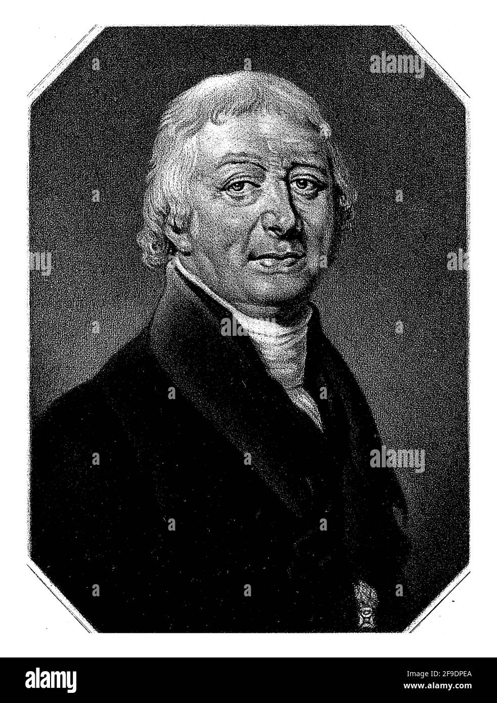 Johannes Hendricus van der Palm, pasteur, théologien et professeur de langues orientales à Leiden. Un chevalier sur le revers. Banque D'Images