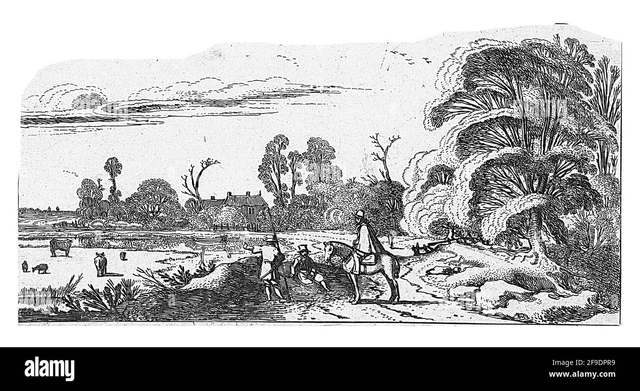 Apparemment, cette impression était à un point prévu comme titre d'impression pour une série parce que le numéro 1 est gravé sur la plaque. Dans le deuxième état, TH Banque D'Images