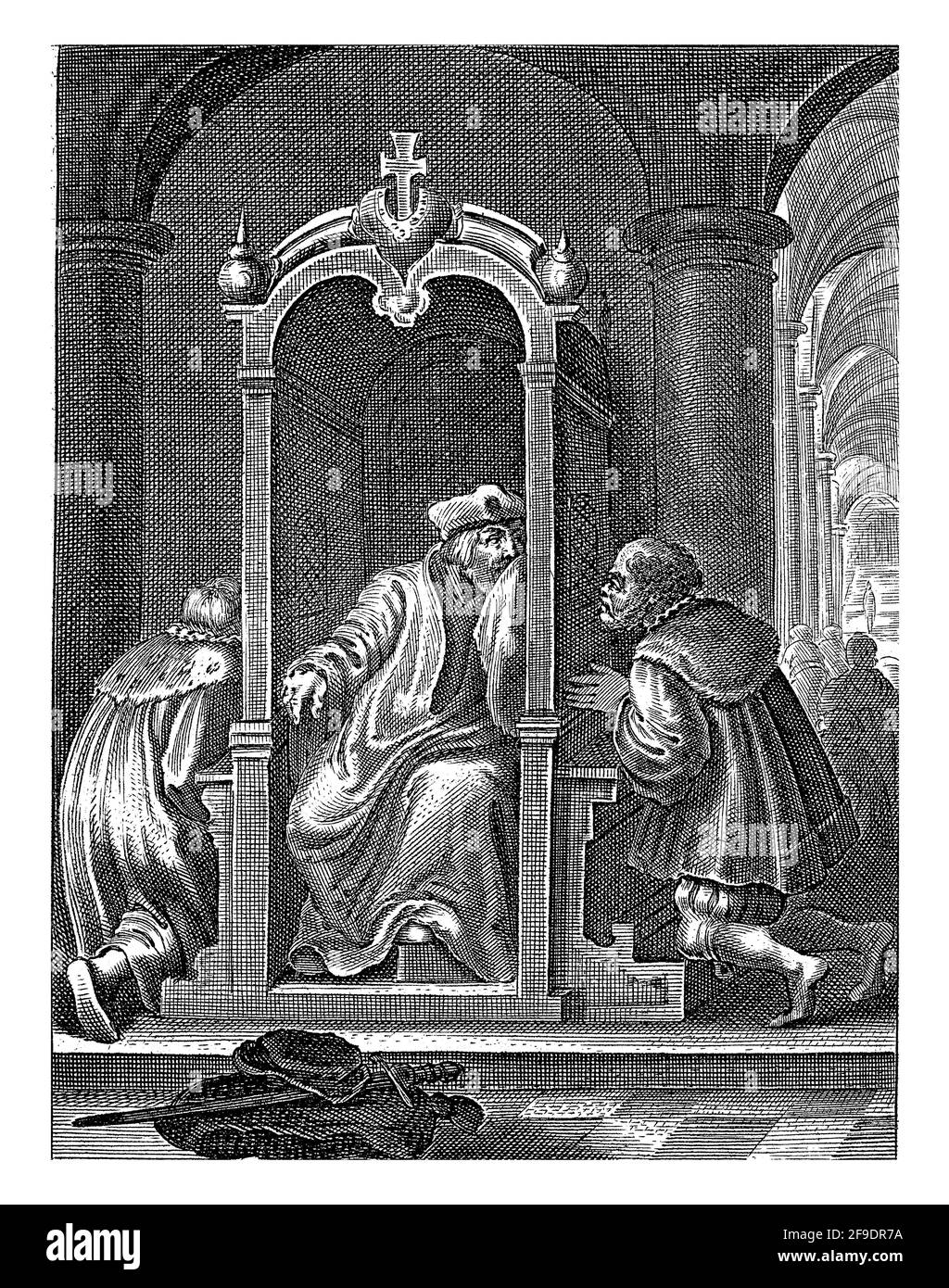 De biecht, 14, Boetius Adamsz. Bolsward, 1639 Banque D'Images