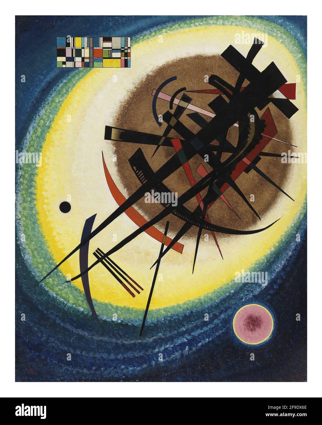 Wassily Kandinsky, dans l'ovale brillant, huile sur carton – 1925 Banque D'Images Wassily Kandinsky, dans l'ovale brillant, huile sur carton – 1925 Banque D'Images