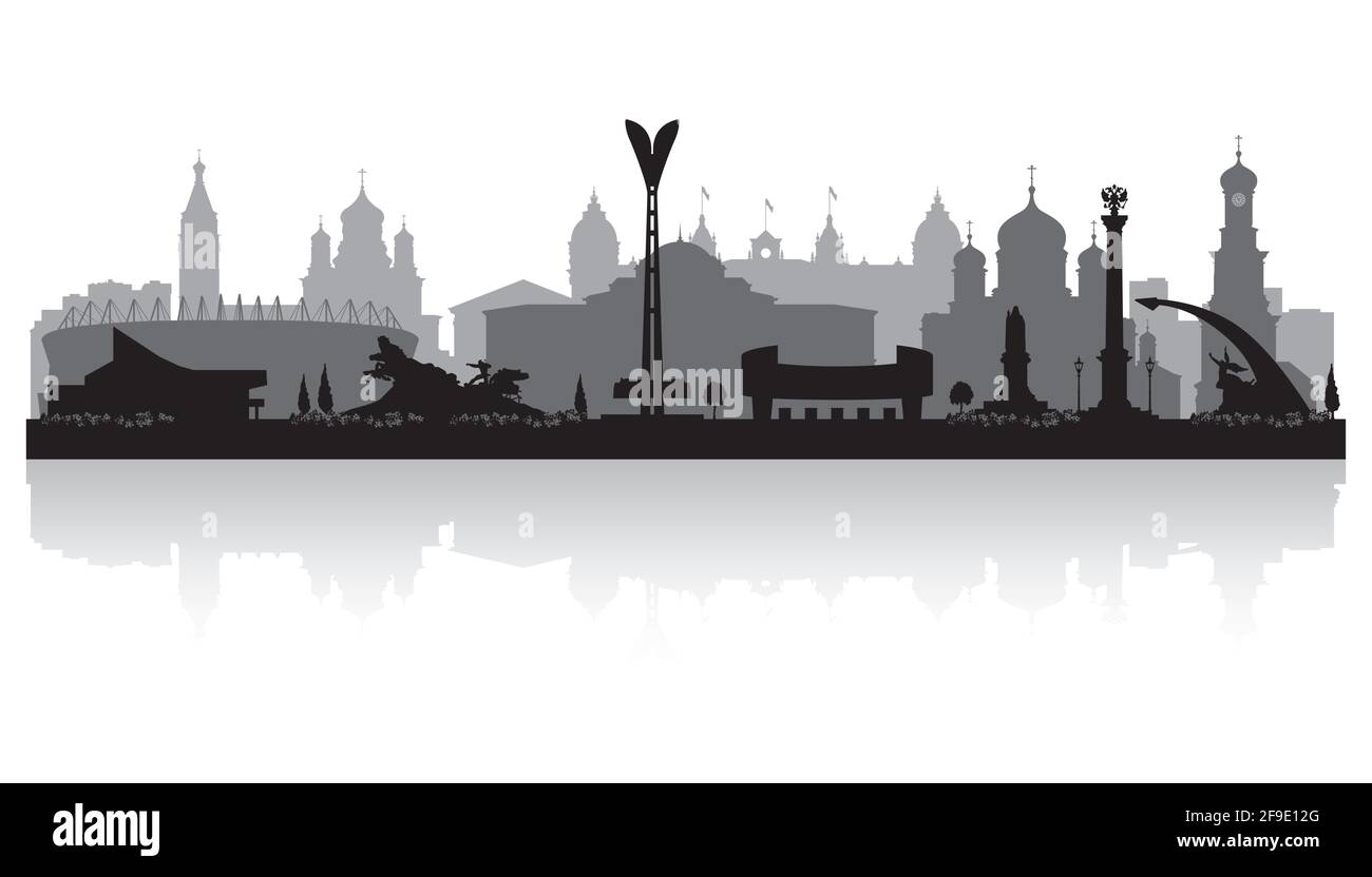 Rostov-on-Don, illustration de la silhouette vectorielle de la ville russe Illustration de Vecteur