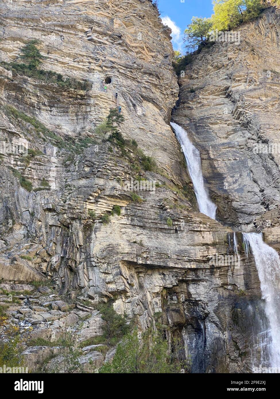 Sorrosal dans la ville de Broto, dans les Pyrénées aragonaises, situé à Huesca, Espagne. Vue Banque D'Images