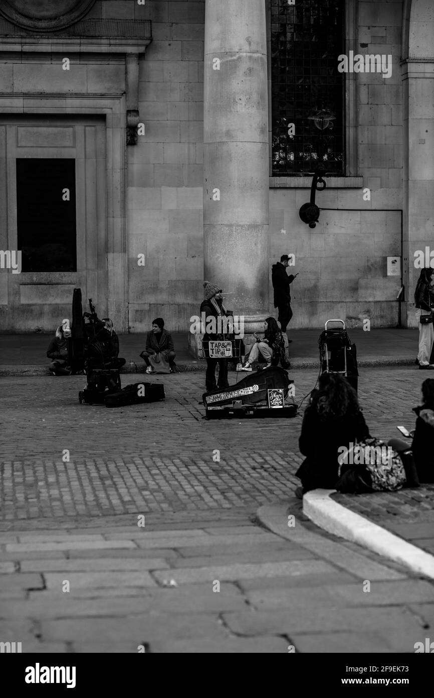 Londres Soho West End Lockdown by Night 16-4-2021 Banque D'Images