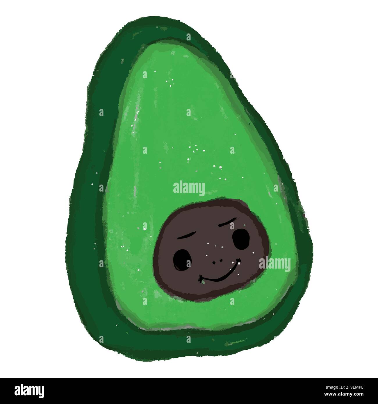 Illustration caricature drôle d'icône avocat avec des lunettes de soleil noires isolées dessus arrière-plan blanc Illustration de Vecteur