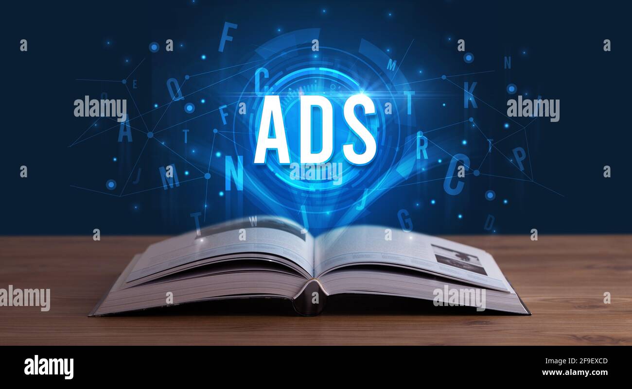 Abréviation de technologie issue d'un livre ouvert Banque D'Images