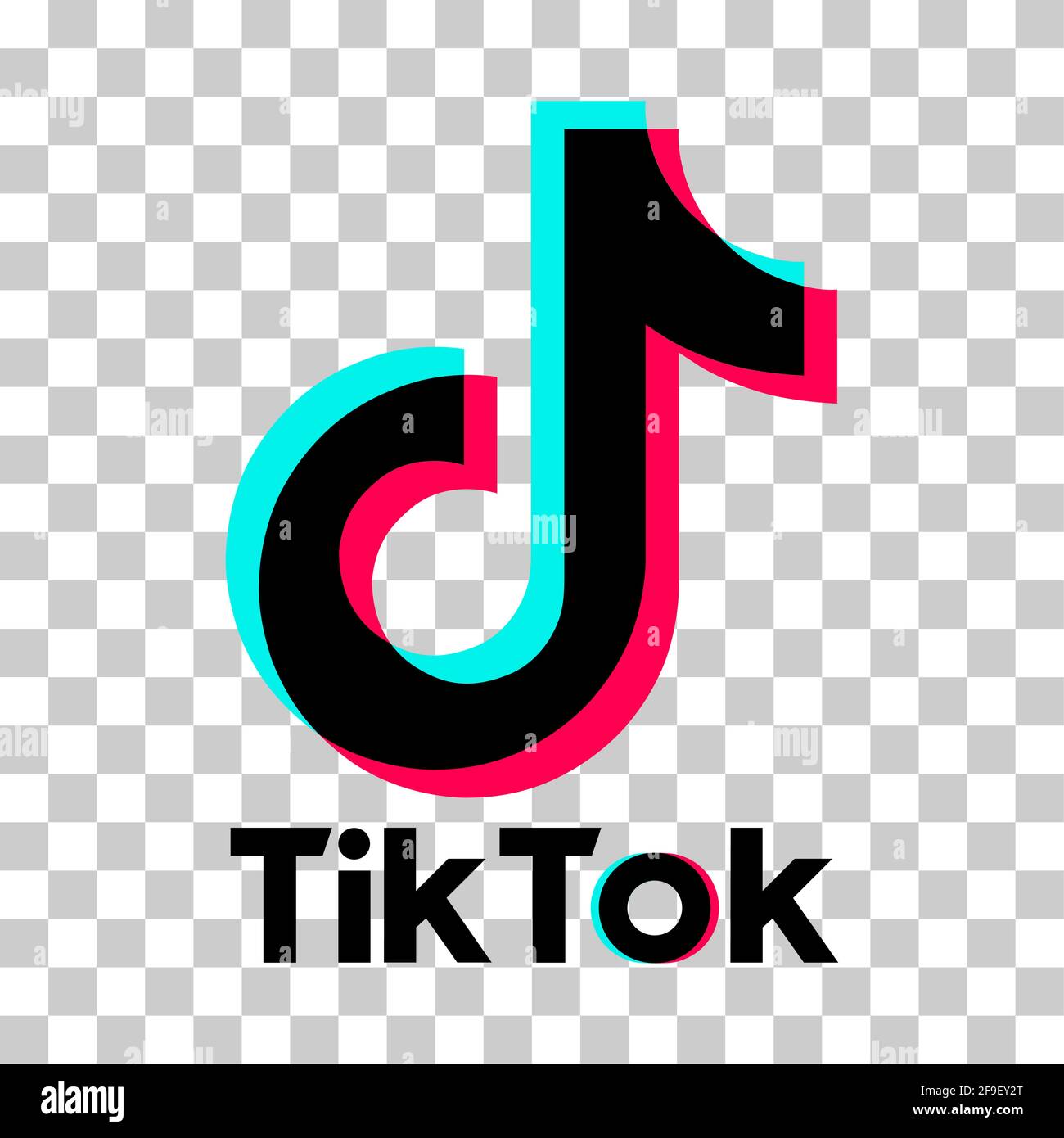 Icône éditoriale Tik tok, logo de médias sociaux isolé sur fond. Touche  Tiktok Image Vectorielle Stock - Alamy