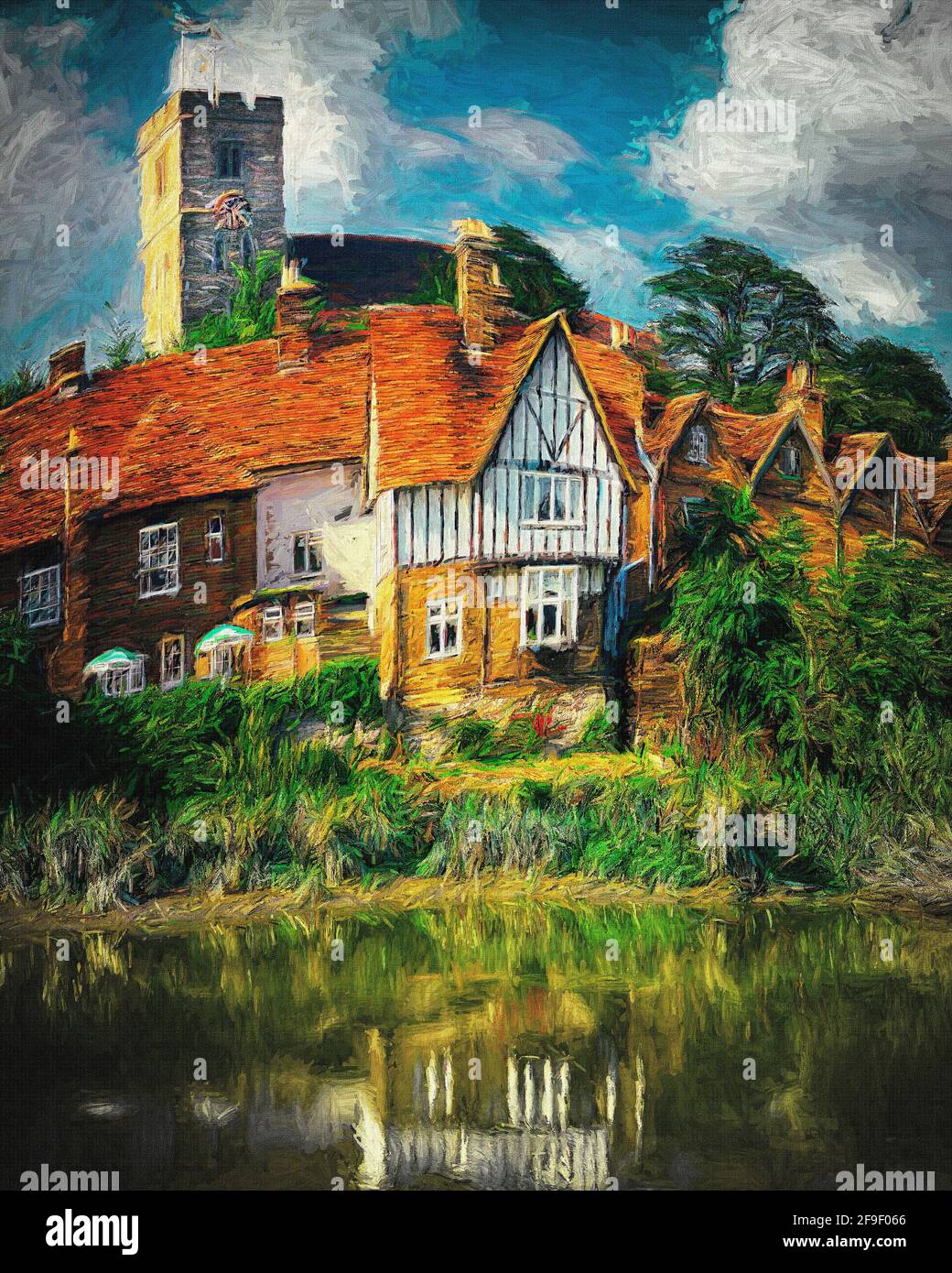ART CONTEMPORAIN: Aylesford on River Medway, Kent, Royaume-Uni Banque D'Images