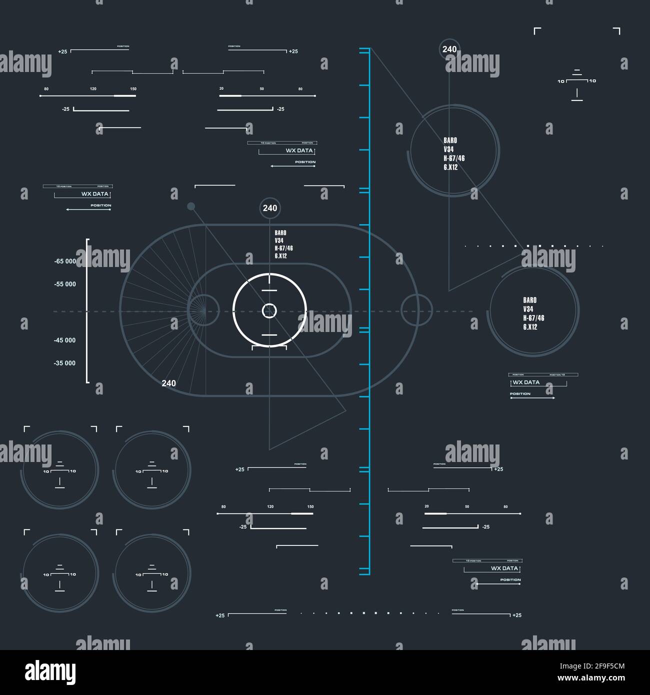 Interface utilisateur graphique futuriste. Illustration de Vecteur