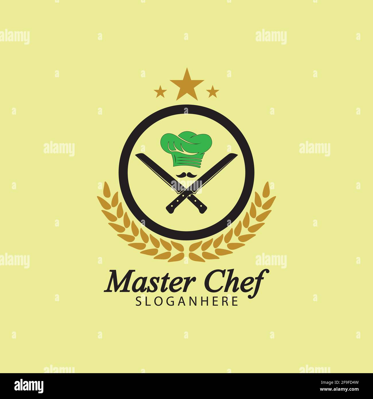 Le Chef de la conception de logo Vector Illustration Illustration de Vecteur