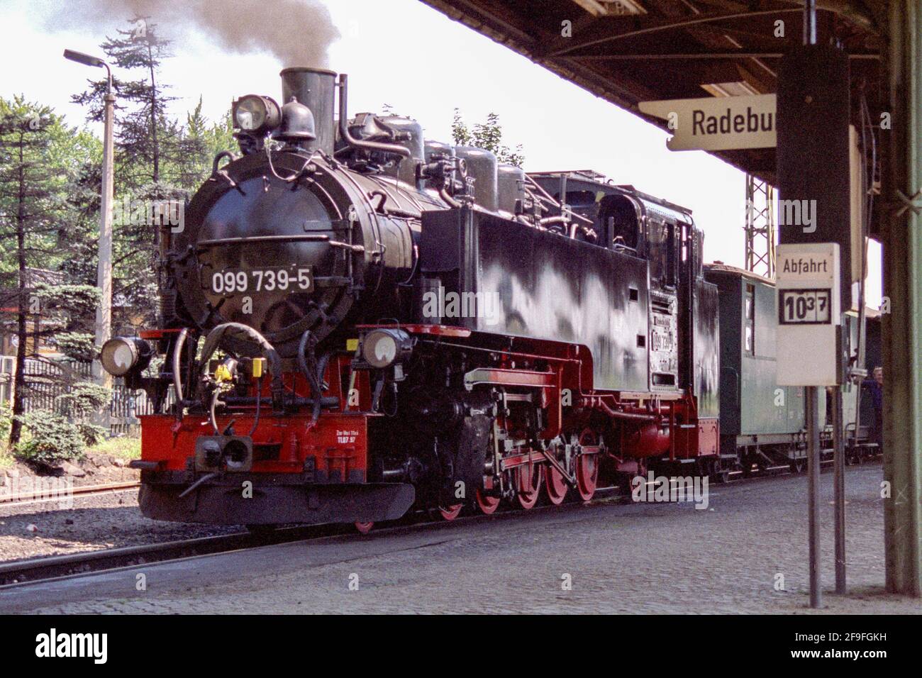 Le chemin de fer Radebeul–Radeburg en 1997 Banque D'Images