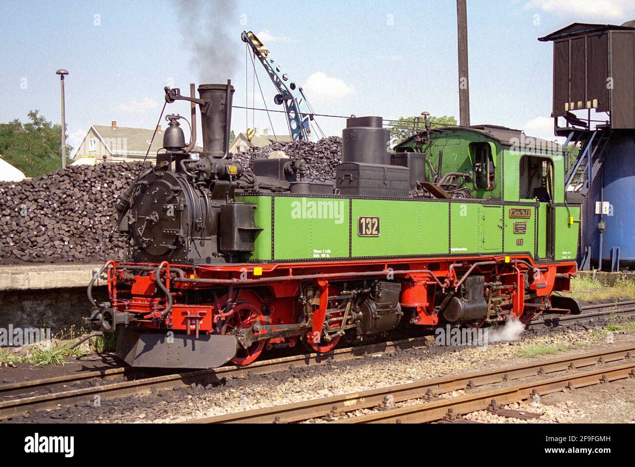 Le chemin de fer Radebeul–Radeburg en 1997 Banque D'Images