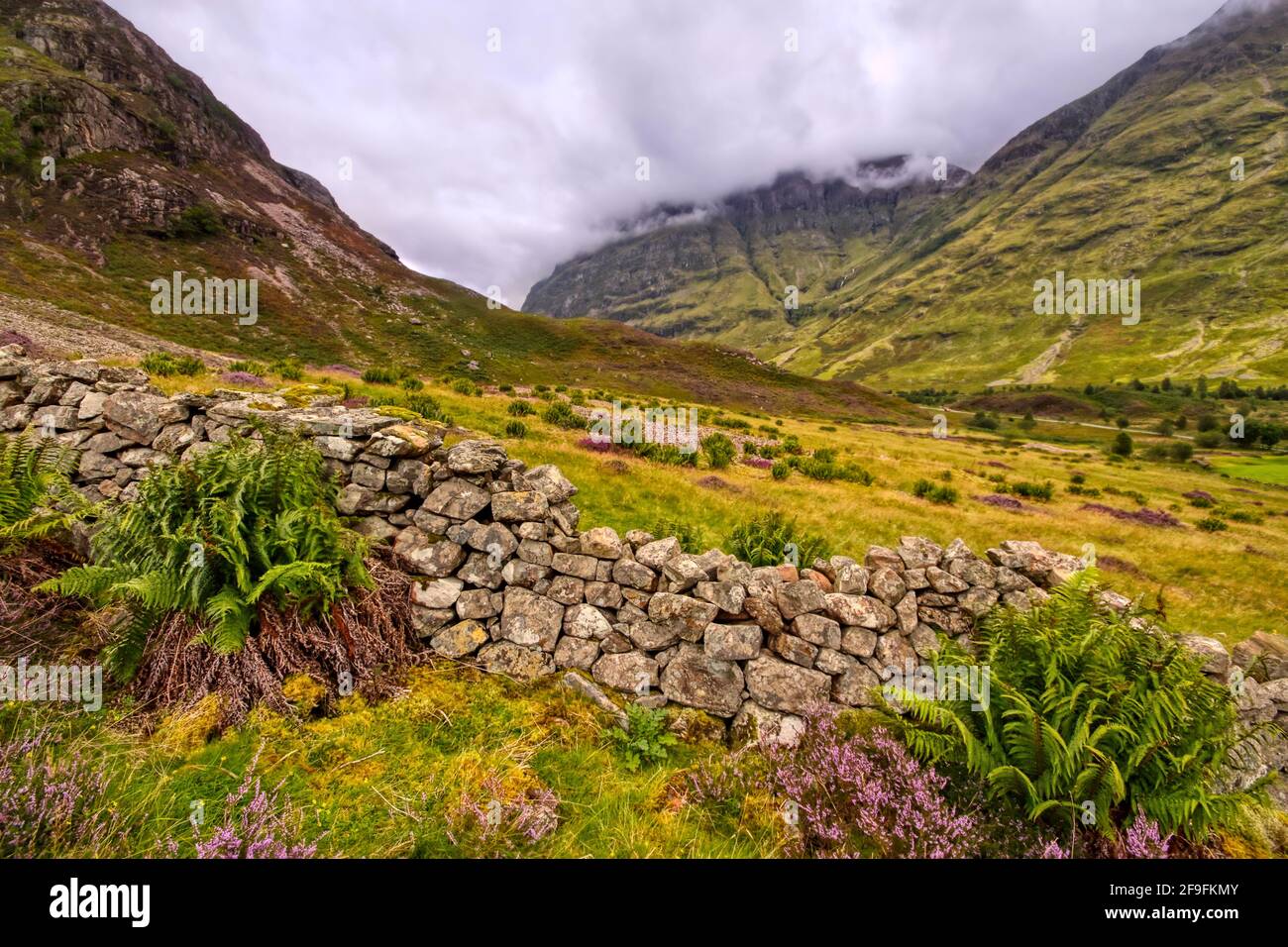 Promenades sur la colline à Glencoe Banque D'Images