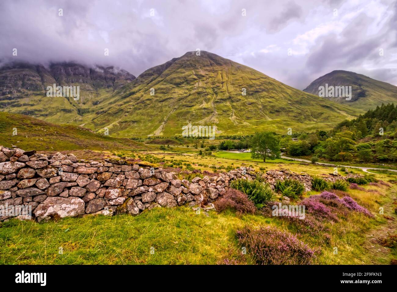 Promenades sur la colline à Glencoe Banque D'Images