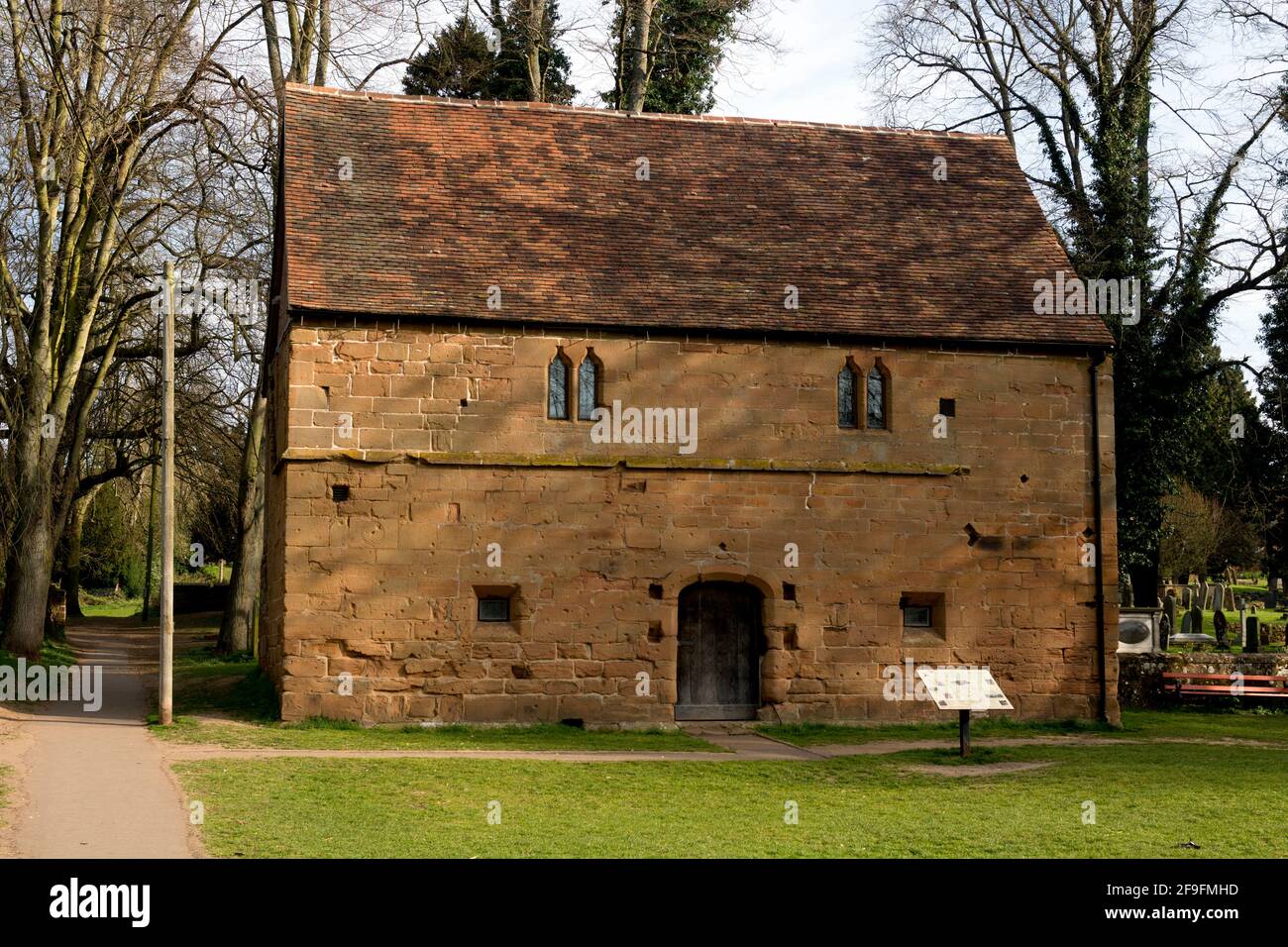 La grange de l'abbaye, Abbey Fields, Kenilworth, Warwickshire, Angleterre, ROYAUME-UNI Banque D'Images