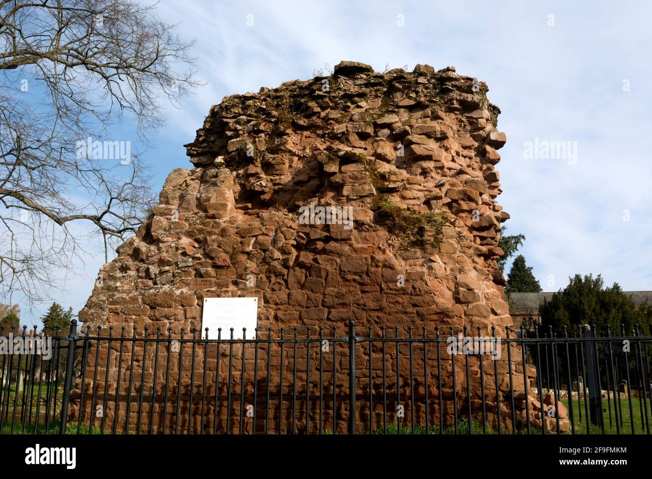 Les ruines de l'abbaye à Abbey Fields, Kenilworth, Warwickshire, Angleterre, Royaume-Uni Banque D'Images