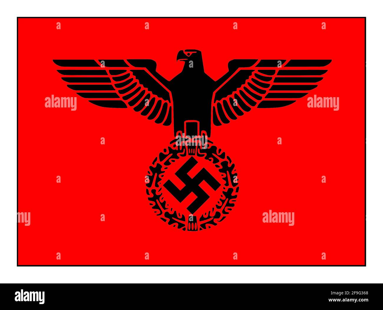 EMBLÈME DE LA SWASTIKA le Parteiadler ou Emblem de la Nationalsozialistische Deutsche Arbeiterpartei connu sous le nom de NSDAP du Parti National socialiste (nazi) Allemagne nazie des années 1930 Banque D'Images