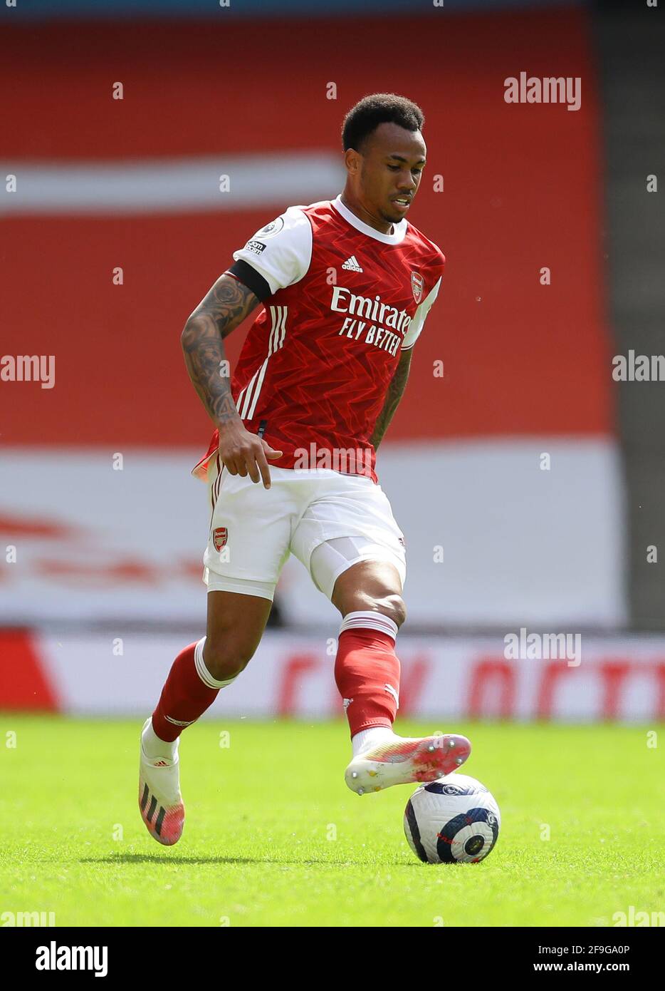 Londres, Royaume-Uni. 18 avril 2021. Gabriel d'Arsenal lors du match de la Premier League au stade Emirates, Londres. Le crédit photo devrait se lire: David Klein/Sportimage crédit: Sportimage/Alay Live News Banque D'Images