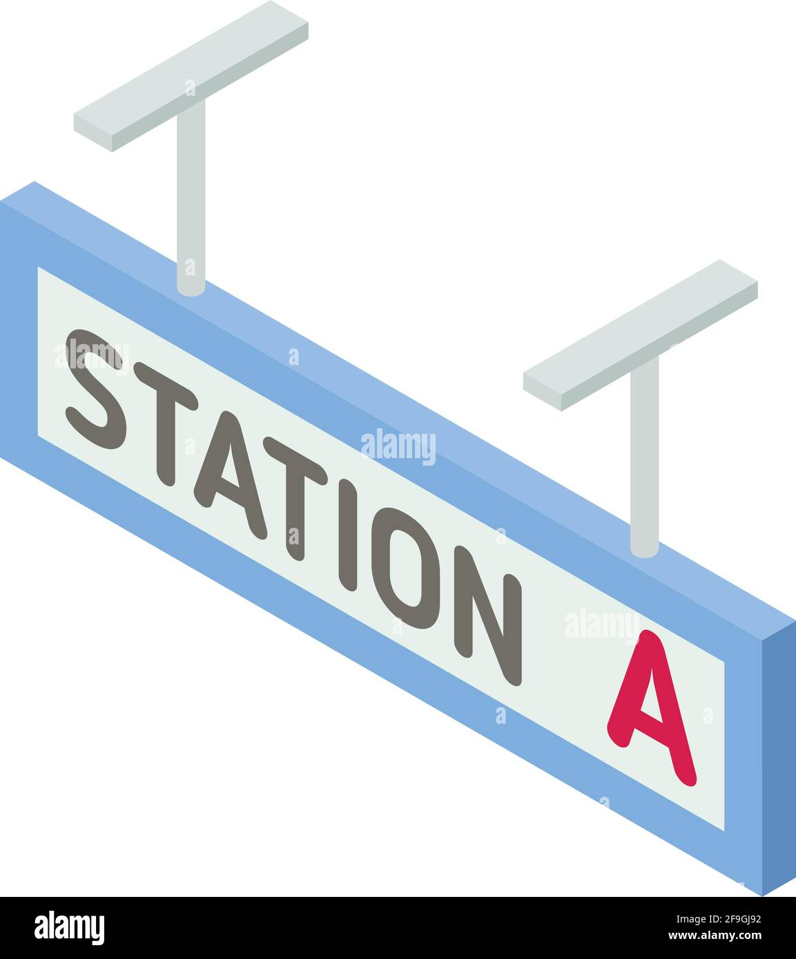 La gare EST une icône. Isométrique de la gare UNE icône vectorielle pour la conception de sites Web isolée sur fond blanc Illustration de Vecteur