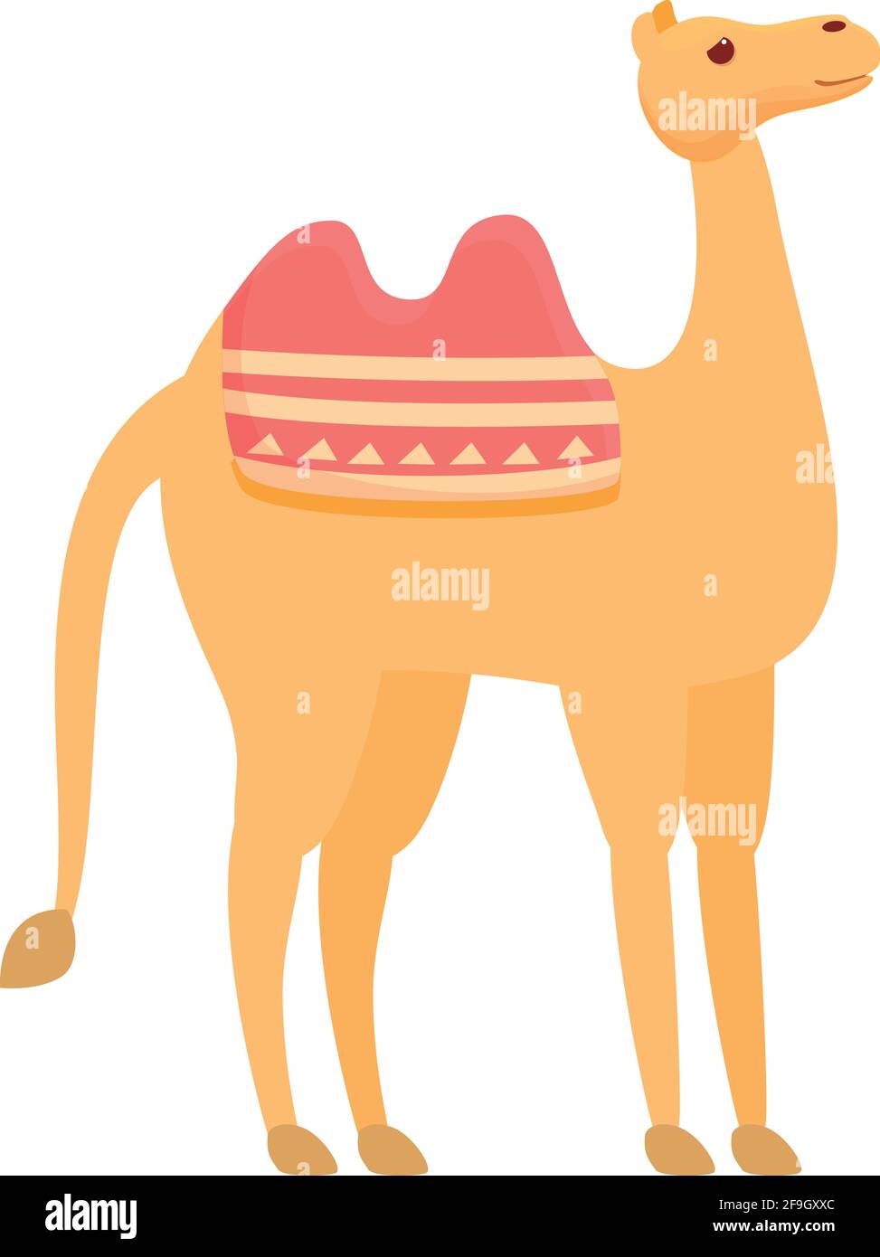 Icône de chameau exotique. Dessin animé de l'icône de vecteur de chameau exotique pour le web design isolé sur fond blanc Illustration de Vecteur
