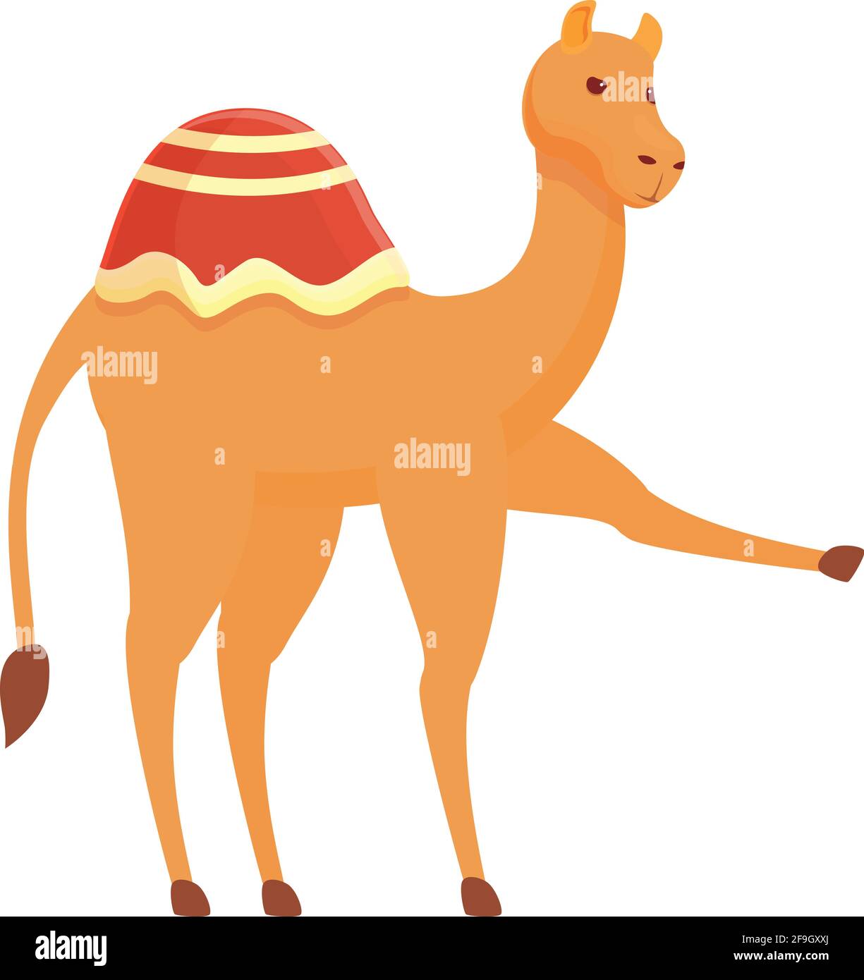 Icône Dust Camel. Dessin animé de la poussière de chameau vecteur icône pour la conception de Web isolé sur fond blanc Illustration de Vecteur