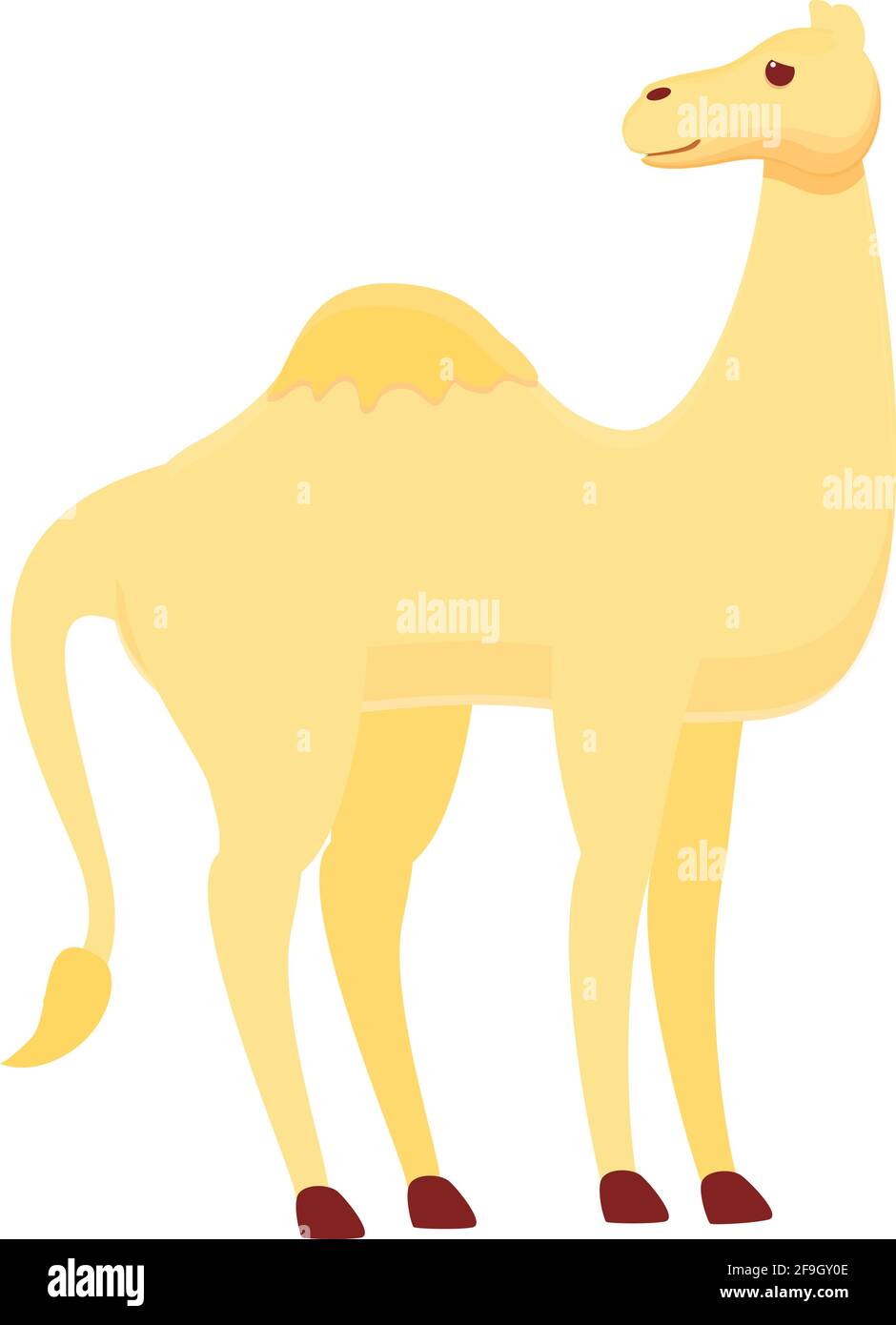 Icône de chameau musulman. Dessin animé de l'icône de vecteur de chameau musulman pour la conception de sites Web isolée sur fond blanc Illustration de Vecteur