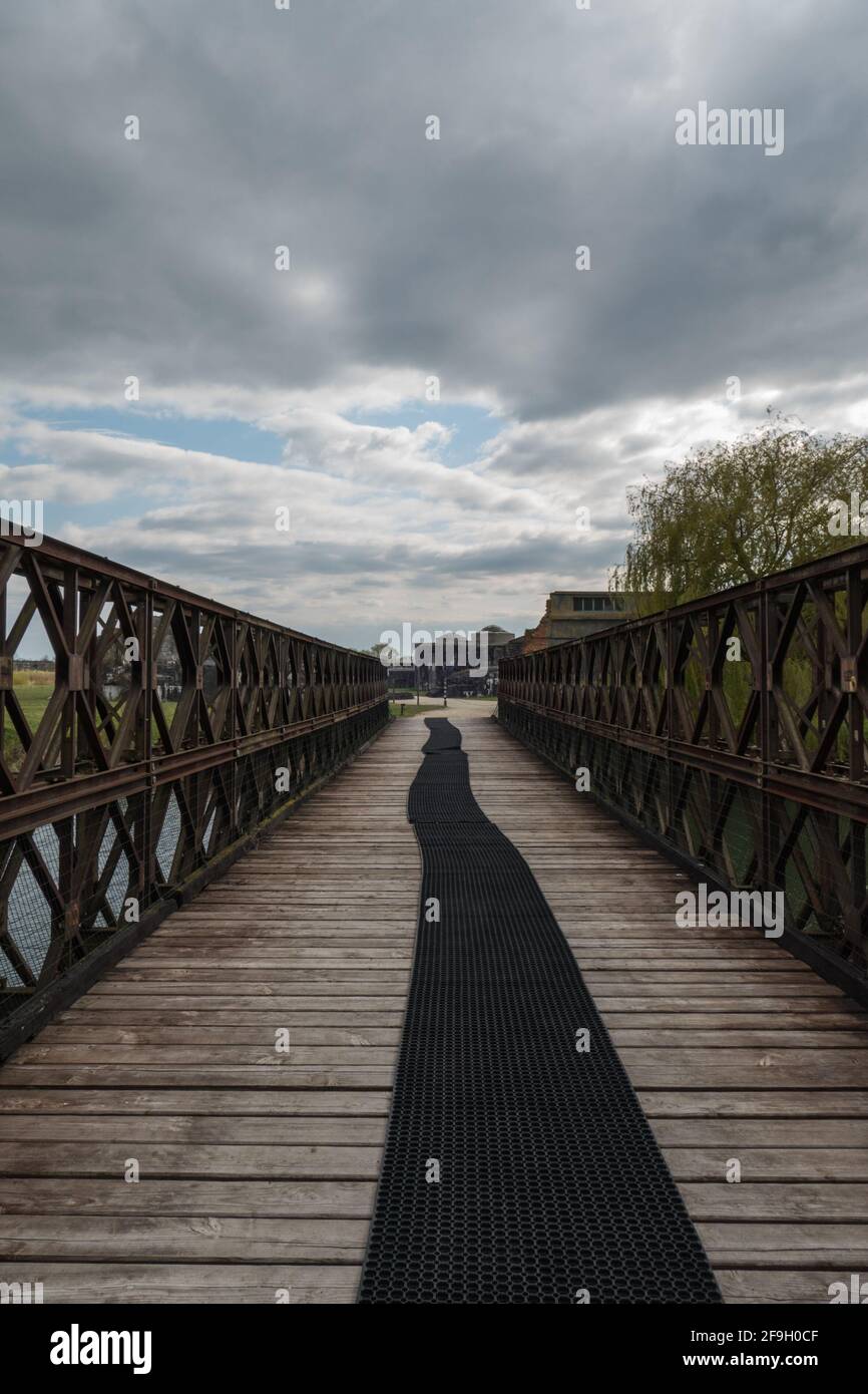 Breendonk - Belgique - 16 avril 2021 : le fort Breendonk a servi de camp de concentration pendant la Seconde Guerre mondiale Banque D'Images