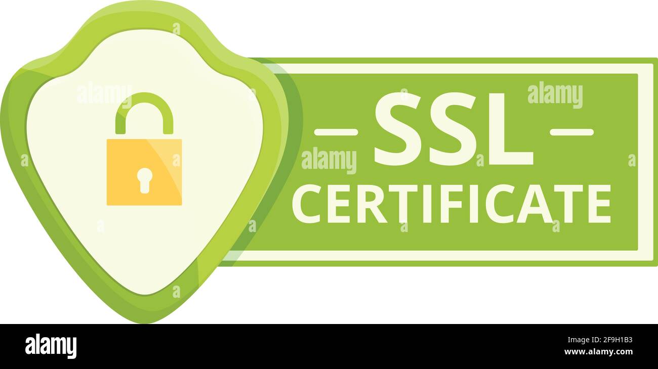 Icône de certificat ssl public. Dessin animé de l'icône de vecteur de certificat ssl public pour la conception Web isolée sur fond blanc Illustration de Vecteur