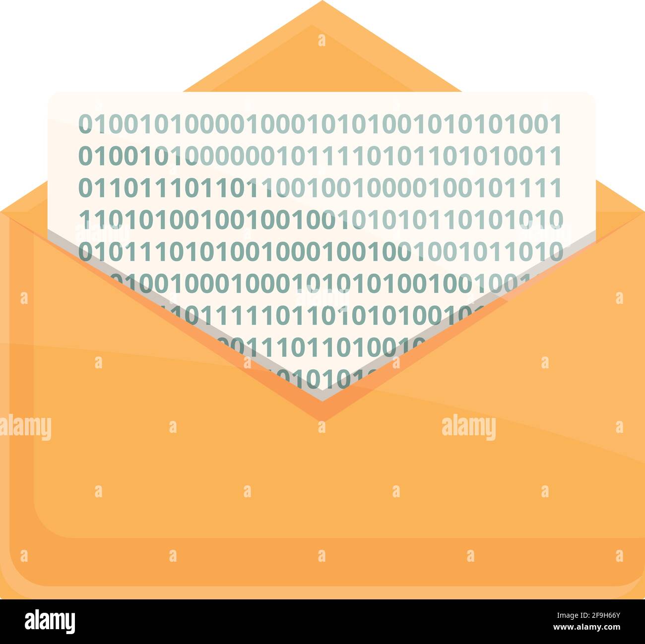 Icône d'e-mail chiffré. Dessin animé de Cipher email vector icône pour ...