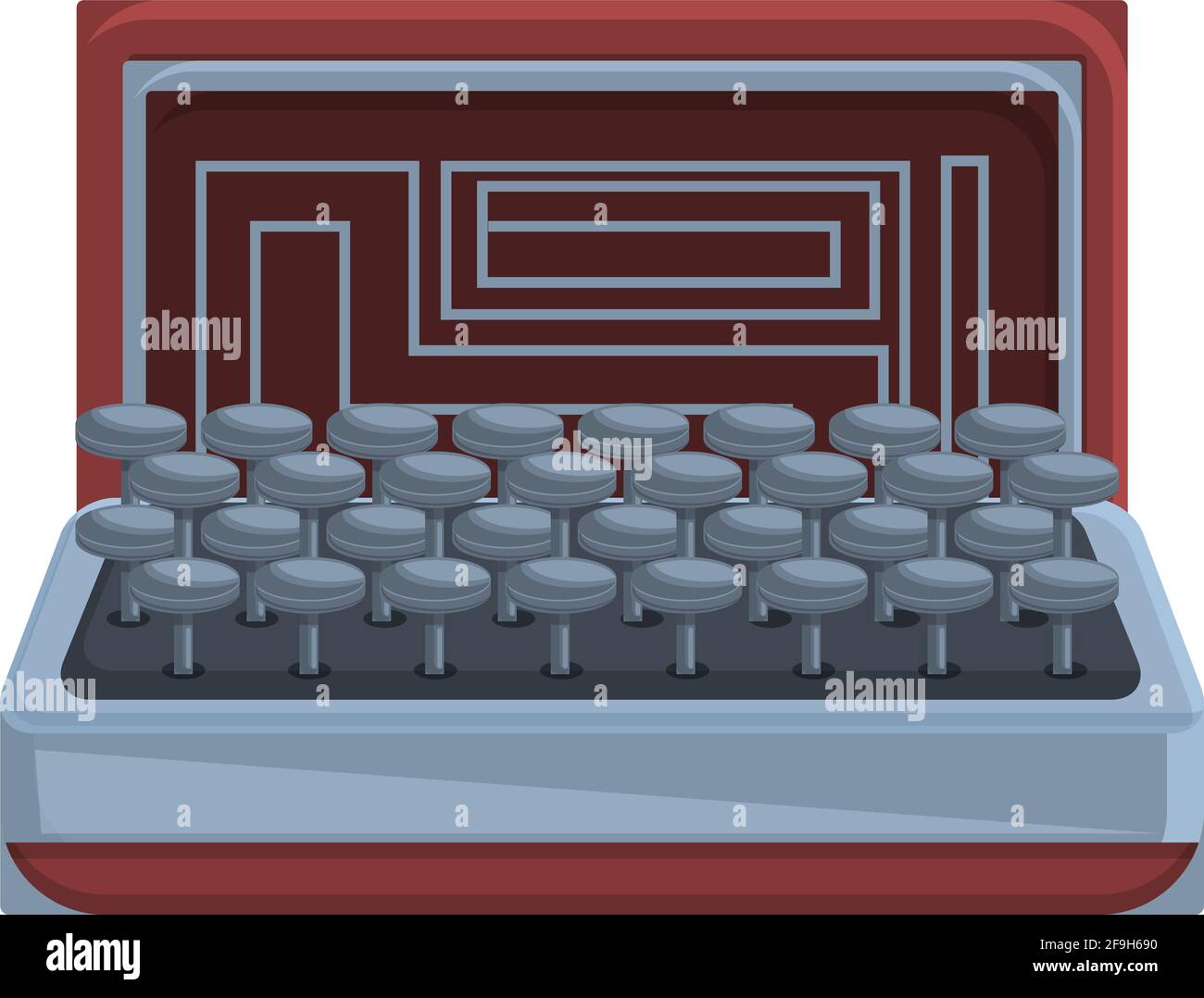 Icône de la machine à écrire de chiffrement. Dessin animé de Cipher machine à écrire icône vectorielle pour la conception de sites Web isolée sur fond blanc Illustration de Vecteur