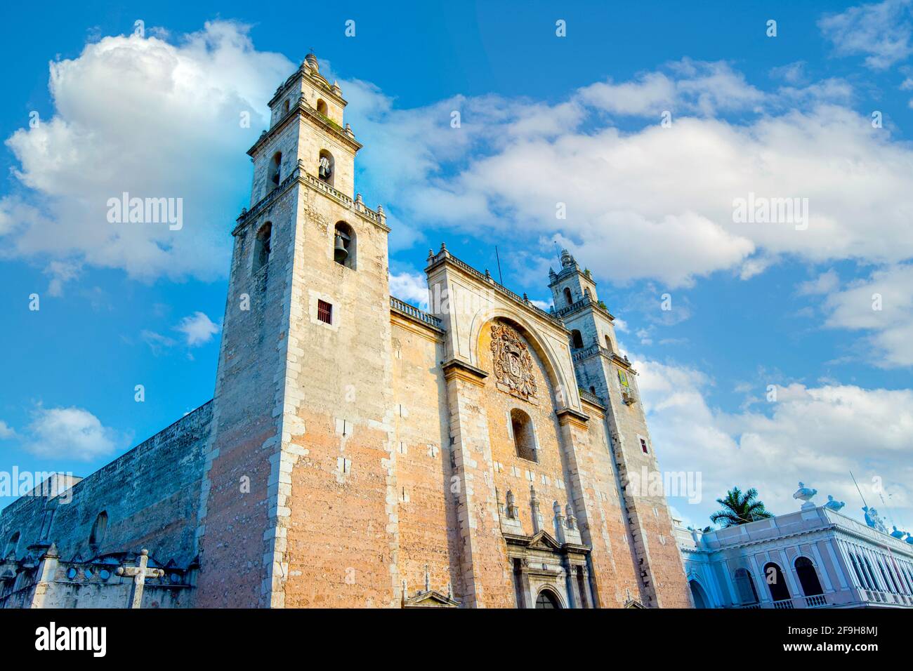 Mexique, Cathédrale de Mérida, la plus ancienne cathédrale d'Amérique latine. Banque D'Images