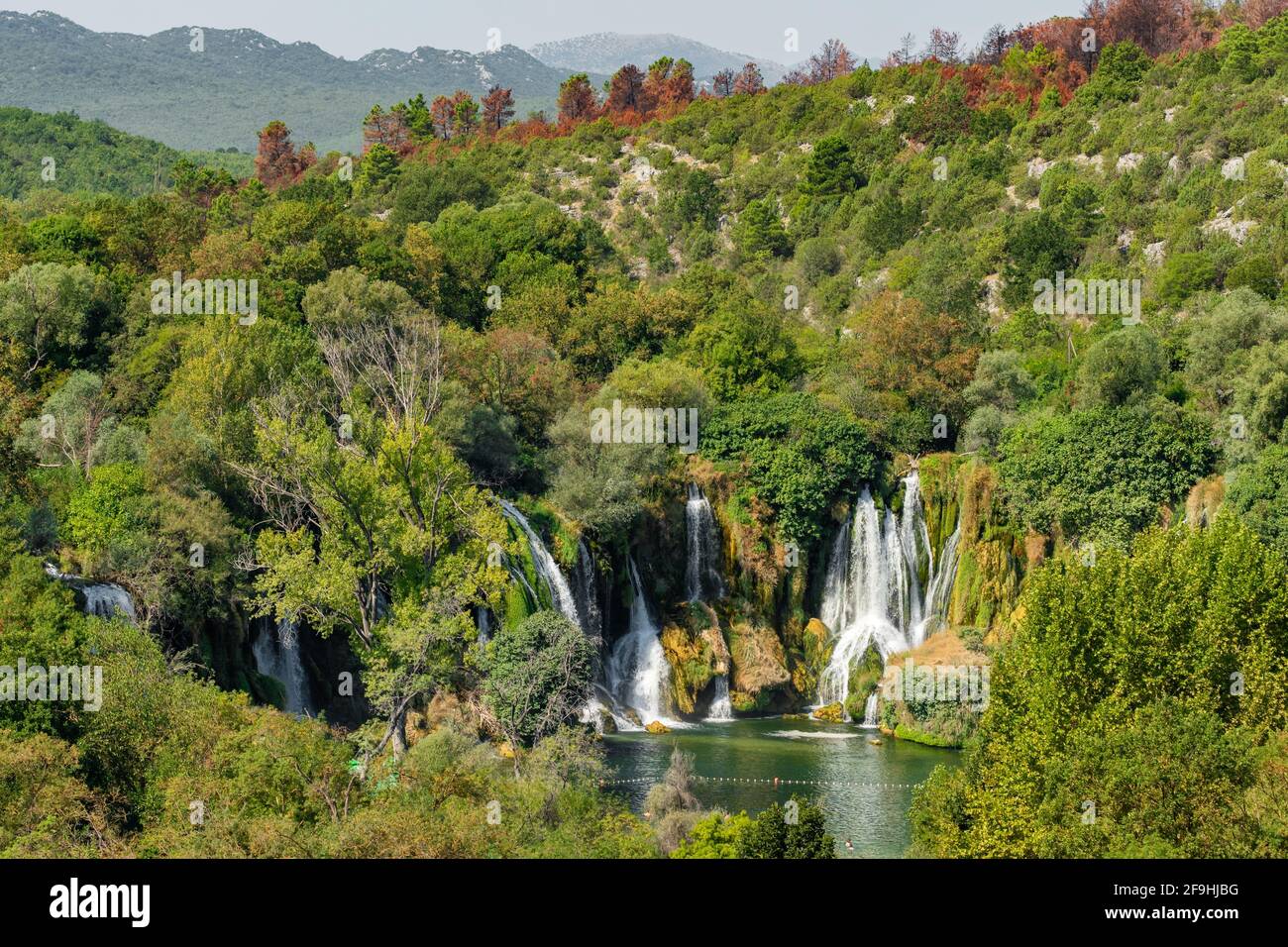 Cascade de Kravica sur la rivière Trebizat, Bosnie-Herzégovine Banque D'Images