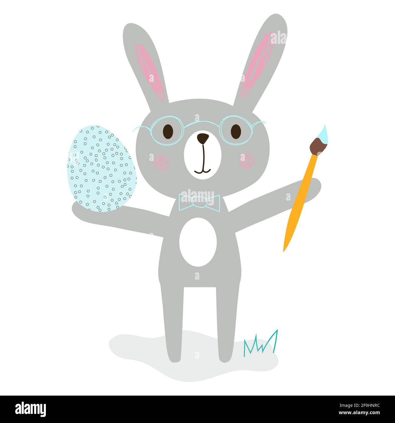 clipart lapin de paques dessin