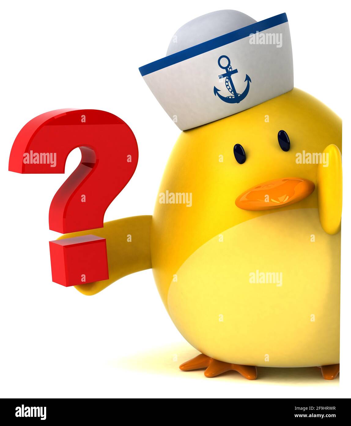 Oiseau jaune - 3D Illustration Banque D'Images