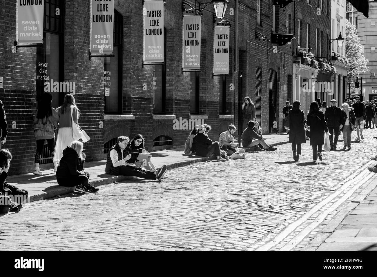 Après Lockdown London West End Soho Banque D'Images