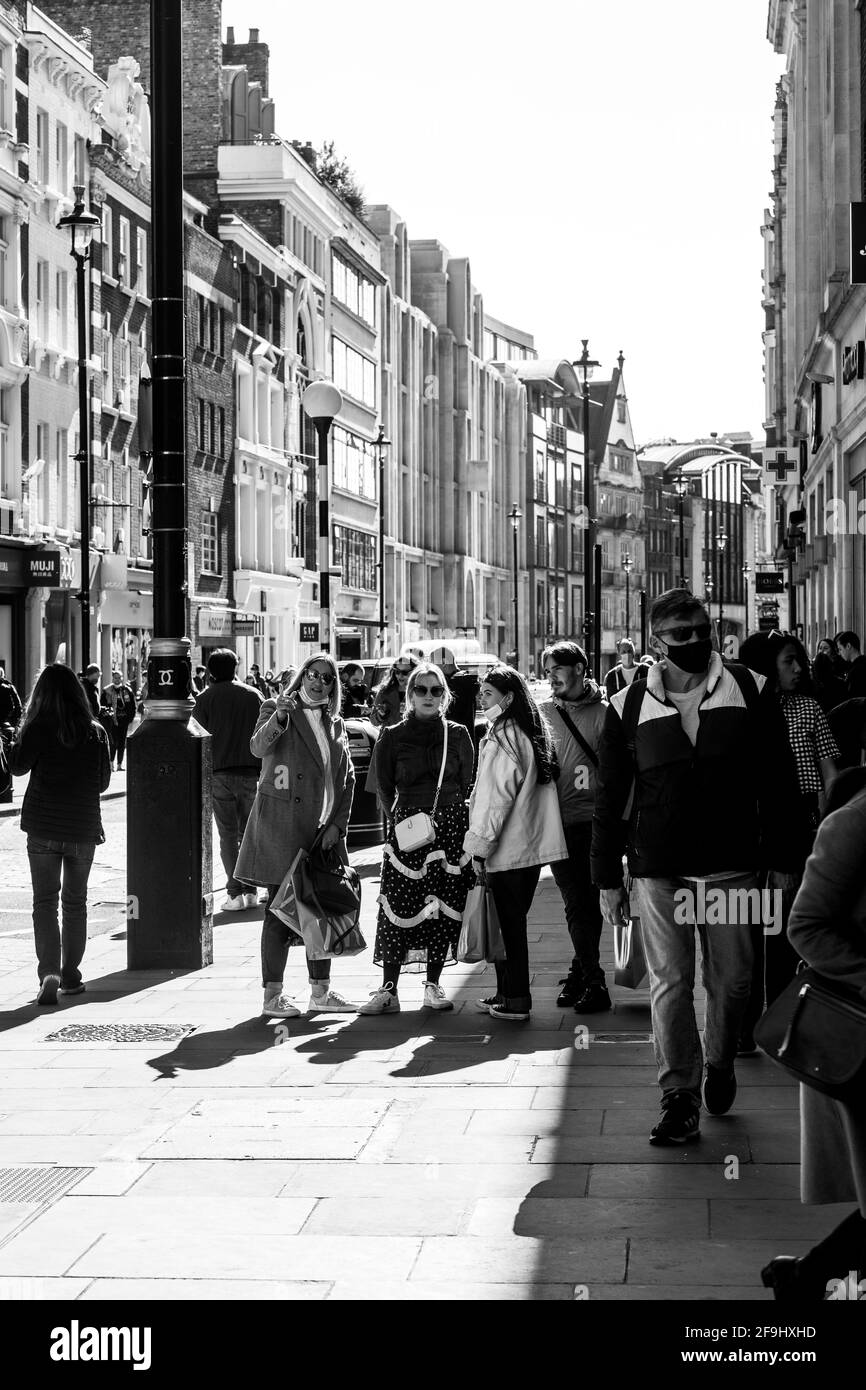 Après Lockdown London West End Soho Banque D'Images