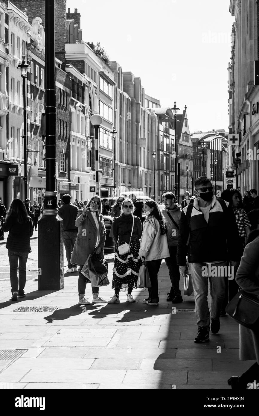 Après Lockdown London West End Soho Banque D'Images