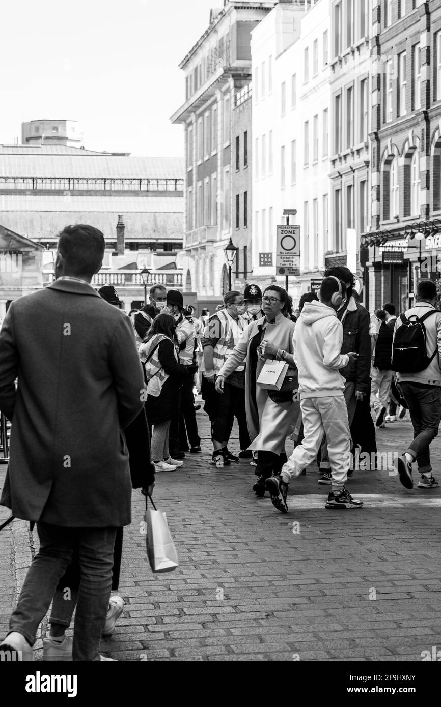 Après Lockdown London West End Soho Banque D'Images