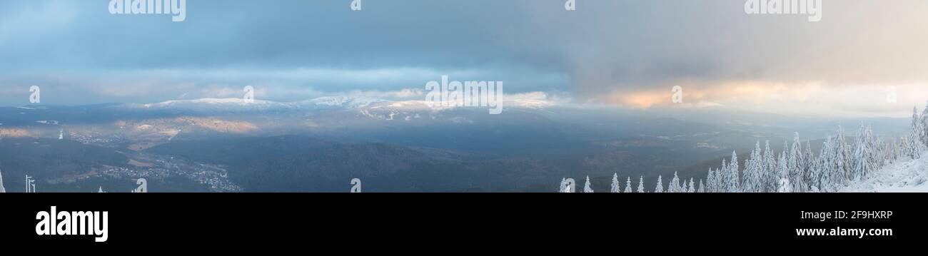 Vue depuis la montagne Grosser Arber Banque D'Images