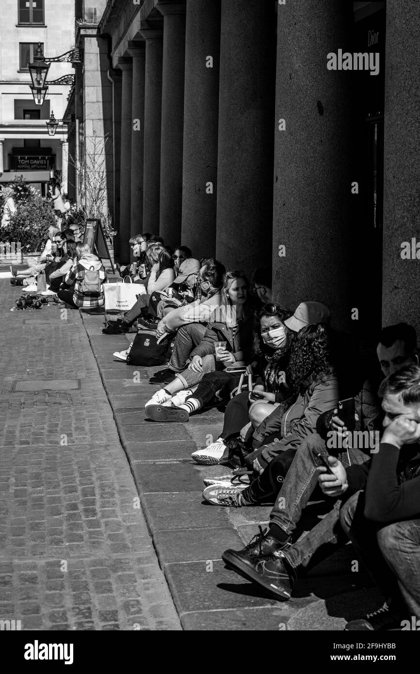 Après Lockdown London West End Soho Banque D'Images